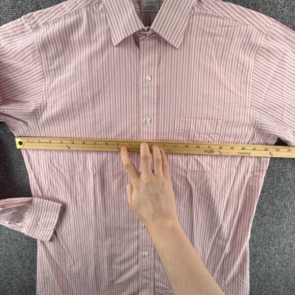 Brooks Brothers Pink 16 36 Cotton Striped Non-Iron Regent Men Shirt Long Sleeve - Picture 5 of 16